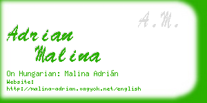 adrian malina business card